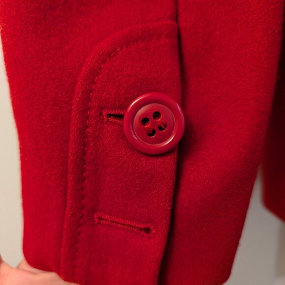 GUESS red wool coat size S Y2K - Picture 5 of 10